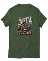 T-Shirt  Γυναικείο - Metal Is Here - Color Thumbnail Κυπαρισσί