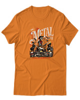 T-Shirt  Γυναικείο - Metal Is Here - Color Thumbnail Πορτοκαλί