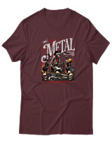 T-Shirt  Γυναικείο - Metal Is Here - Color Thumbnail Μπορντό