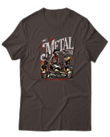 T-Shirt  Γυναικείο - Metal Is Here - Color Thumbnail Καφέ