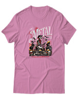 T-Shirt  Γυναικείο - Metal Is Here - Color Thumbnail Ροζ