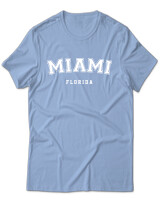 T-Shirt Unisex - Miami Florida - Color Thumbnail Γαλάζιο