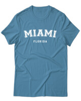 T-Shirt Unisex - Miami Florida - Color Thumbnail Τιρκουάζ