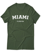 T-Shirt Unisex - Miami Florida - Color Thumbnail Κυπαρισσί