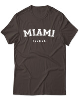 T-Shirt Unisex - Miami Florida - Color Thumbnail Καφέ
