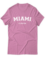 T-Shirt Unisex - Miami Florida - Color Thumbnail Ροζ