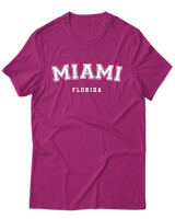T-Shirt Unisex - Miami Florida - Color Thumbnail Φουξια