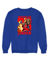Φούτερ χωρίς κουκούλα Γυναικείο - Michael Air Jordan - Color Thumbnail Μπλε Ρουά