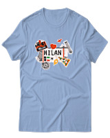 T-Shirt Αντρικό - Milan Tickets - Color Thumbnail Γαλάζιο