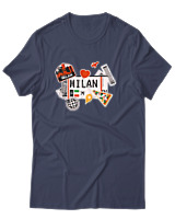 T-Shirt Αντρικό - Milan Tickets - Color Thumbnail Μπλε Γκρι