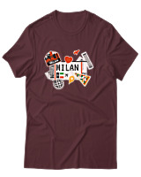 T-Shirt Αντρικό - Milan Tickets - Color Thumbnail Μπορντό