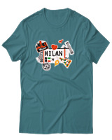 T-Shirt Αντρικό - Milan Tickets - Color Thumbnail Μπλε Πράσινο