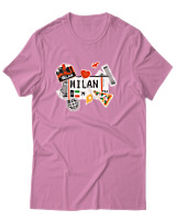 T-Shirt Αντρικό - Milan Tickets - Color Thumbnail Ροζ