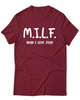 T-Shirt Unisex - Milf - Color Thumbnail Σκούρο Κόκκινο