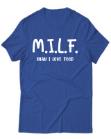 T-Shirt Unisex - Milf - Color Thumbnail Μπλε Ρουά