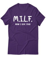T-Shirt Unisex - Milf - Color Thumbnail Σκούρο Μωβ