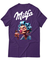 T-Shirt Unisex - Milfa - Color Thumbnail Σκούρο Μωβ