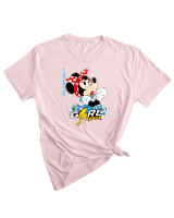 T-Shirt Woman Fashion Γυναικείο - Minnie Can Do It - Color Thumbnail PALE PINK
