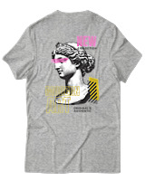 T-Shirt Αντρικό - Modern Art - Color Thumbnail Γκρι Μελανζέ
