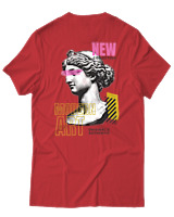 T-Shirt Αντρικό - Modern Art - Color Thumbnail Κόκκινο
