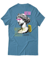 T-Shirt Αντρικό - Modern Art - Color Thumbnail Τιρκουάζ
