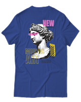 T-Shirt Αντρικό - Modern Art - Color Thumbnail Μπλε Ρουά