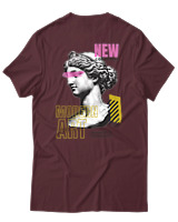 T-Shirt Αντρικό - Modern Art - Color Thumbnail Μπορντό
