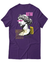 T-Shirt Αντρικό - Modern Art - Color Thumbnail Σκούρο Μωβ
