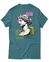T-Shirt Αντρικό - Modern Art - Color Thumbnail Μπλε Πράσινο