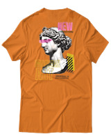 T-Shirt  Γυναικείο - Modern Art - Color Thumbnail Πορτοκαλί