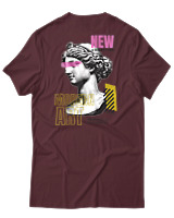 T-Shirt  Γυναικείο - Modern Art - Color Thumbnail Μπορντό