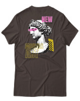 T-Shirt  Γυναικείο - Modern Art - Color Thumbnail Καφέ