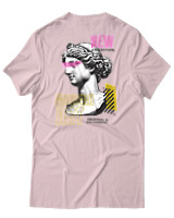 T-Shirt  Γυναικείο - Modern Art - Color Thumbnail Απαλό Ροζ