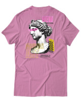 T-Shirt  Γυναικείο - Modern Art - Color Thumbnail Ροζ