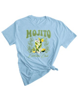 T-Shirt Woman Fashion Γυναικείο - Mojito - Color Thumbnail SKY BLUE