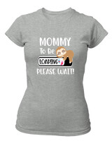 T-Shirt Στενή Γραμμή - Mommy To Be Loading - Color Thumbnail Γκρι Μελανζέ