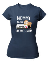 T-Shirt Στενή Γραμμή - Mommy To Be Loading - Color Thumbnail Σκούρο Μπλε