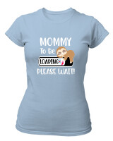 T-Shirt Στενή Γραμμή - Mommy To Be Loading - Color Thumbnail Γαλάζιο