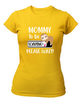 T-Shirt Στενή Γραμμή - Mommy To Be Loading - Color Thumbnail Χρυσό Κίτρινο