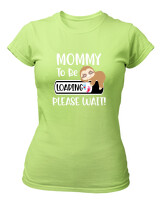 T-Shirt Στενή Γραμμή - Mommy To Be Loading - Color Thumbnail Λαχανί