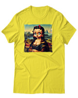 T-Shirt Αντρικό - Mona Boop - Color Thumbnail Κίτρινο
