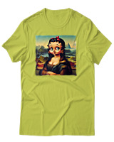 T-Shirt Αντρικό - Mona Boop - Color Thumbnail Λαχανί