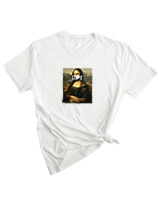 T-Shirt Woman Fashion Γυναικείο - Mona Lisa Cigar - Color Thumbnail WHITE
