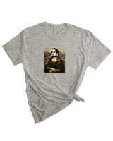 T-Shirt Woman Fashion Γυναικείο - Mona Lisa Cigar - Color Thumbnail GREY MELANZE