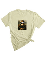 T-Shirt Woman Fashion Γυναικείο - Mona Lisa Cigar - Color Thumbnail SAGE GREEN