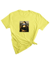 T-Shirt Woman Fashion Γυναικείο - Mona Lisa Cigar - Color Thumbnail LIGHT YELLOW