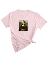 T-Shirt Woman Fashion Γυναικείο - Mona Lisa Cigar - Color Thumbnail PALE PINK