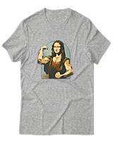 T-Shirt Αντρικό - Mona Lisa Muscles - Color Thumbnail Γκρι Μελανζέ