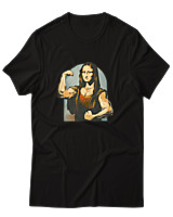 T-Shirt Αντρικό - Mona Lisa Muscles - Color Thumbnail Μαύρο