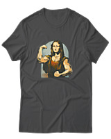 T-Shirt Αντρικό - Mona Lisa Muscles - Color Thumbnail Ανθρακί